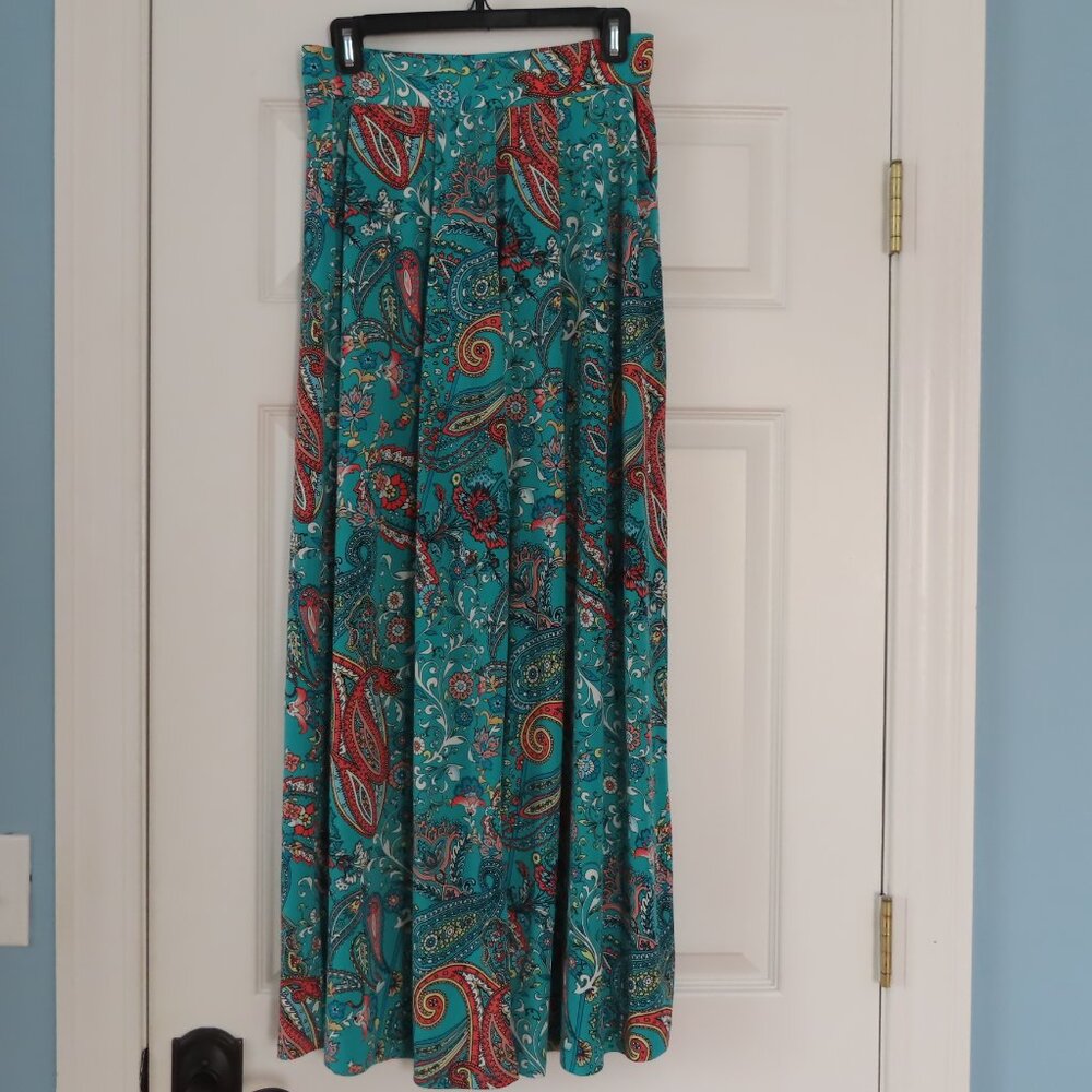 Floral and Paisley Wide-Leg Palazzo Pull on Pants XS Beach Boho Summer Vacation